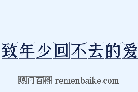 致年少回不去的爱是什么意思的图片